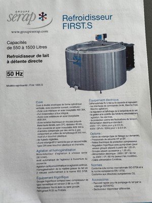 Refroidisseur SERAP 1500 lt