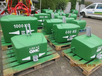 Frontgewicht-Heckgewicht 400 - 1200 kg