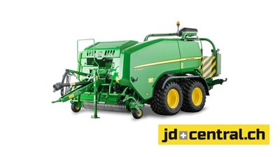 Rundballenpresse John Deere C 441 R mit Folienbindung