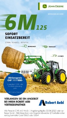 John Deere 6M125 / Robert Aebi Landtechnik AG