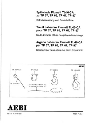 Plumett, TL-16-CA Betriebsanleitung